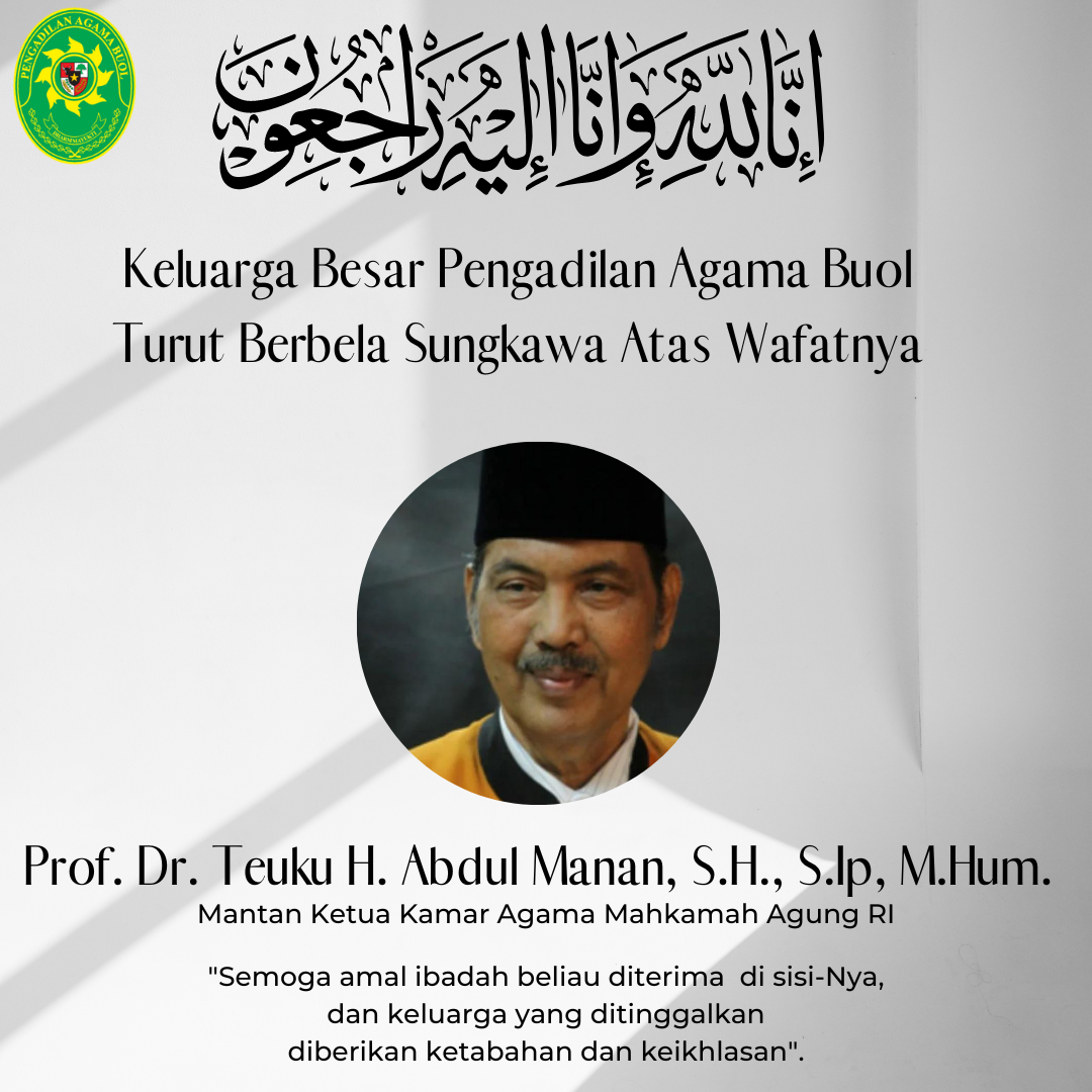 Ucapan Belasungkawa Prof. Dr. Teuku H. Abdul Manan S.H. S.Ip M