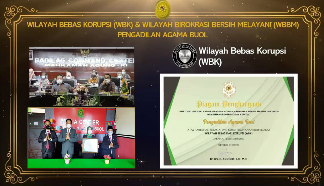 Penyerahan Piagam WBK PA Buol